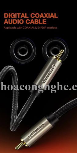 Ugreen 20744 15M màu Xám Cáp âm thanh bông sen Coaxial cao cấp AV133 30020744